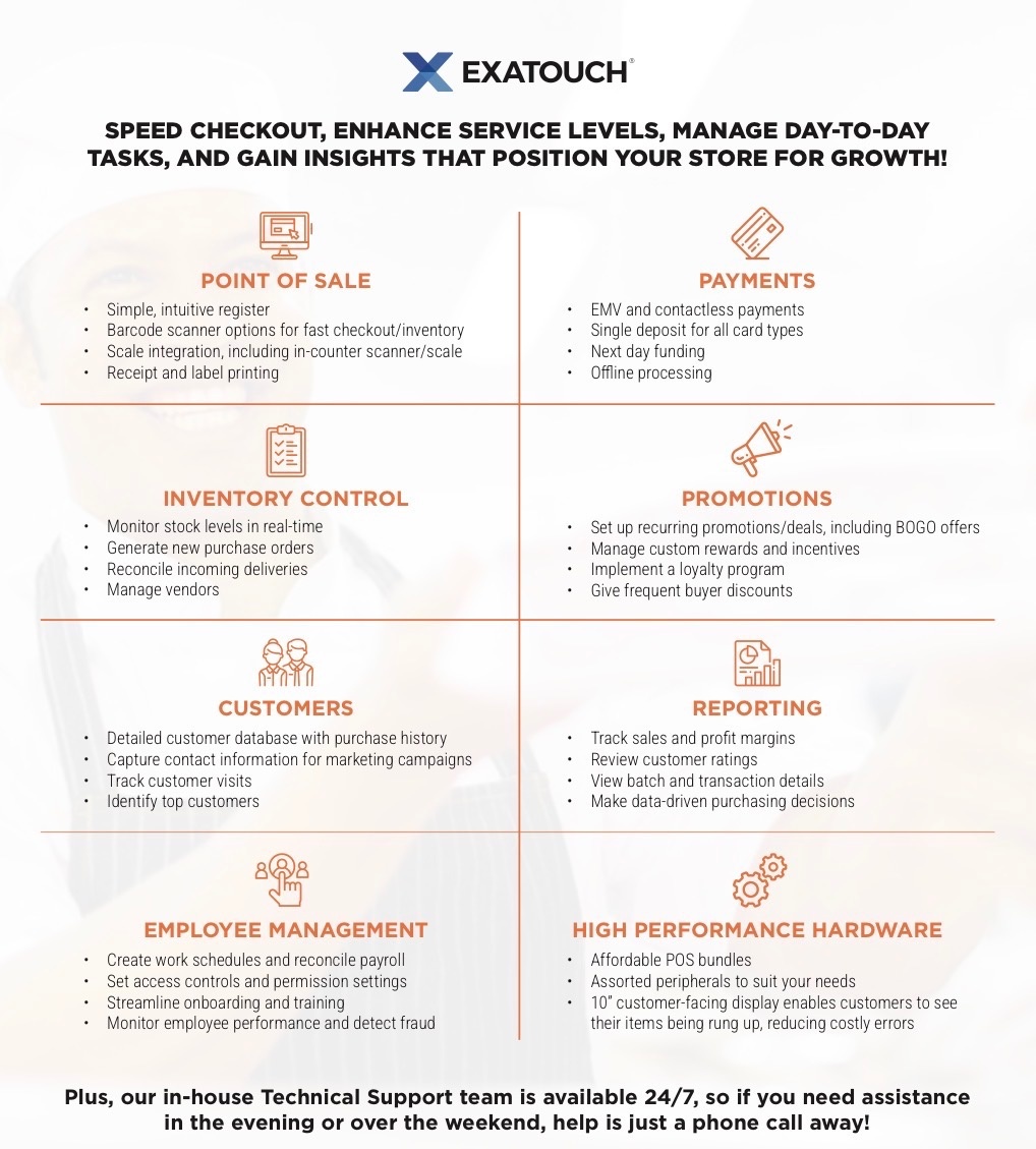 Exatouch POS for Features Overview